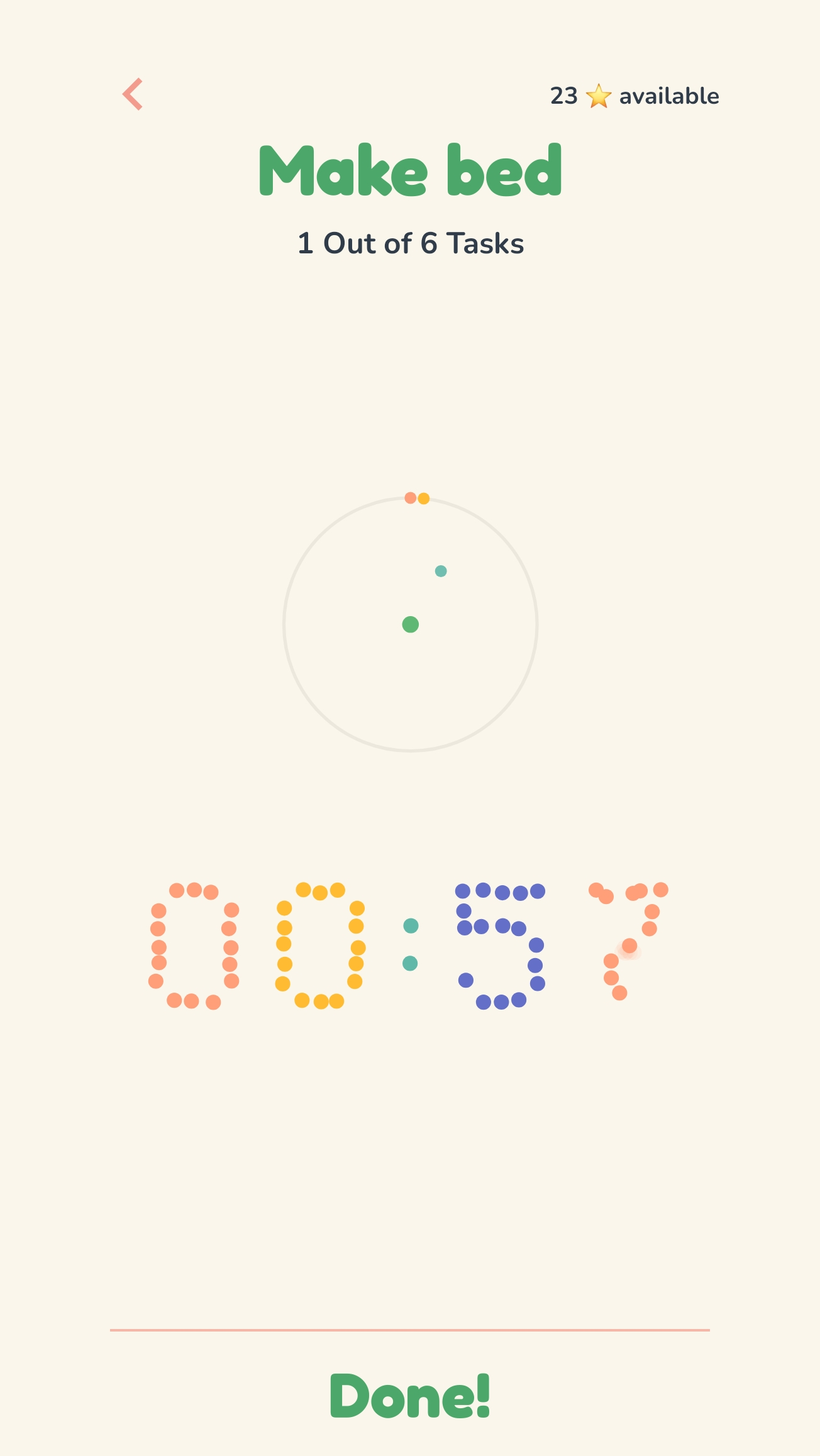The ball clock on a task